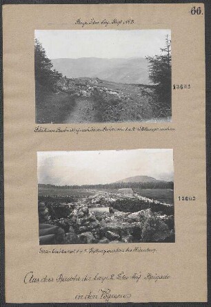 Blick vom Buchenkopf nach Gazon Quéda mit 1. und 2 Stellungsausbau