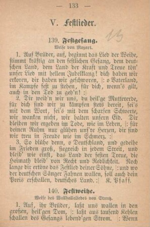 V. Festlieder