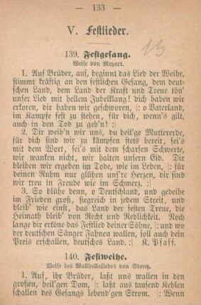 V. Festlieder
