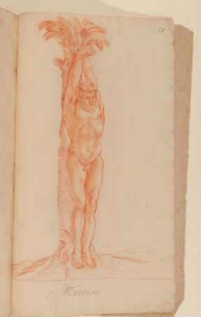 Marsyas [Detail aus Tafel 18 von François Perriers "Icones et Segmenta Nobilium Signorum et Statuarum..." (1638)]