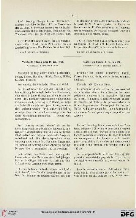 Vorstands-Sitzung vom 14. Juni 1901 / Séance du Comité du 14 juin 1901
