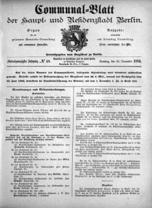1884,48: No. 48, 30. November 1884
