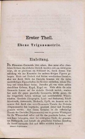 Ausführliches Lehrbuch der ebenen und sphärischen Trigonometrie