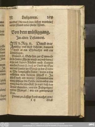 Von dem müssiggang.