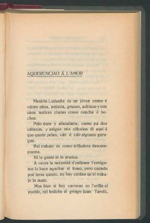 Aquerenciao á l'amor