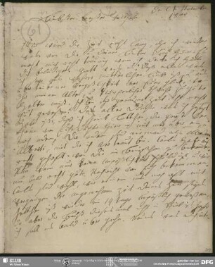 Eigenh. Brief von Johanna Christiane Erdmuthe Schlegel an August Wilhelm von Schlegel, Hannover, 09.11.1800