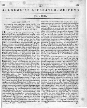 Elsner, J. G.: Die deutsche Landwirthschaft. T. 1. Stuttgart, Tübingen: Cotta 1830
