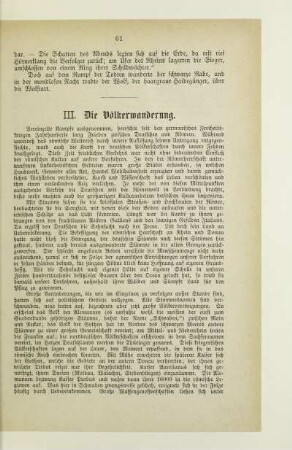 III. Die Völkerwanderung