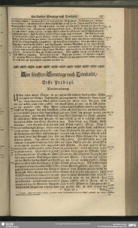 Am fünfften Sonntage nach Trinitatis