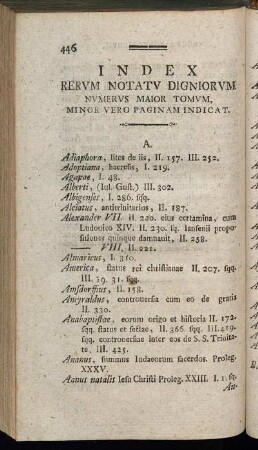 Index Rerum Notatu Digniorum[...]