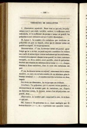 Théorème de descartes.