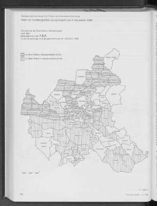 Zuordnung der Stadtteile zu Gebietstypen nach dem Stimmananteil der F.D.P. in den Bürgerschaftswahlen 1970 bis 1983