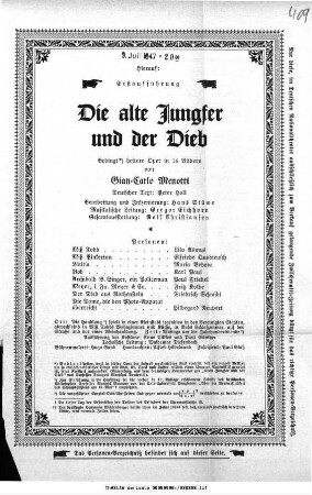 Die alte Jungfer und der Dieb