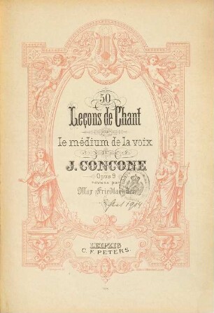 50 leçons de chant pour le médium de la voix : Opus 9