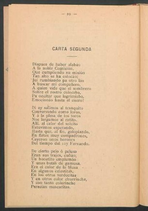 Carta segunda