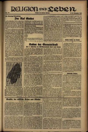 Zweite Ausgabe vom Samstag, den 27. November 1937.