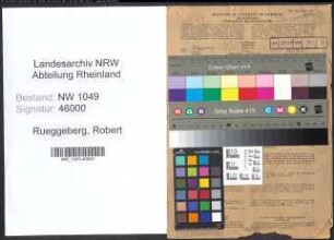 Entnazifizierung Robert Rueggeberg , geb. 07.08.1865 (Fabrikant)