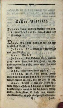 Die Debütrolle : Ein Lustspiel in einem Aufzug