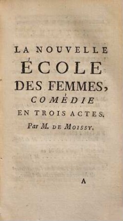 La nouvelle ecole des femmes