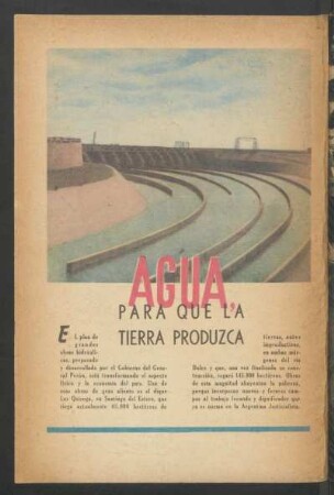 Agua, para que la tierra produzca