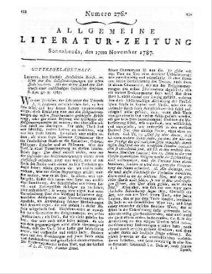 [Leutwein, L. F.]: Apostolische Briefe erklärt aus den Religionsmeinungen des ersten Jahrhunderts. Bd. 3. Leipzig: Hertel 1787 Auch u. d. T.: Entwurf einer vollständigen Geschichte der Religionsmeynungen des ersten Jahrhunderts als eine Grundlage zur Erklärung der apostolischen Briefe