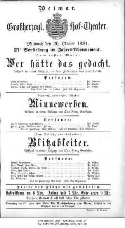 Wer hätte das gedacht