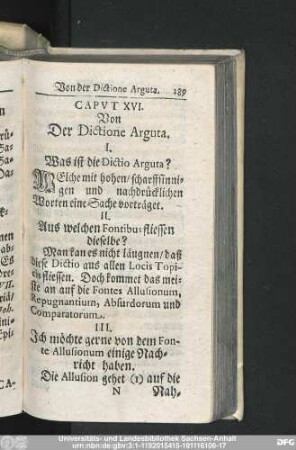 Caput XVI. Von Der Dictione Arguta.
