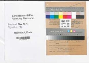 Entnazifizierung Erich Nachstedt , geb. 12.11.1911 (Lokheizer)