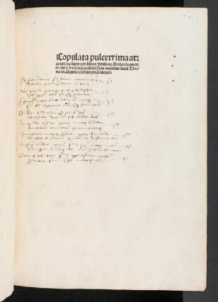 Copulata super octo libros Physicorum Aristotelis