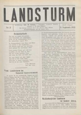 Nr. 5, 11. September 1915