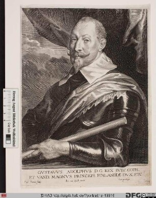 Bildnis Gustaf II. Adolf, König von Schweden (reg. 1611-32)