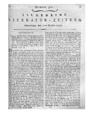 Hesiodus: Tagewerk zum Gebrauch der Schuljugend. Mit einem dieser angemessenen Wörterverzeichniß. Edirt von J. G. Haas. Leipzig: Schwickert 1789