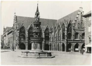 Altstädter Rathaus, Braunschweig: Ansicht mit Brunnen
