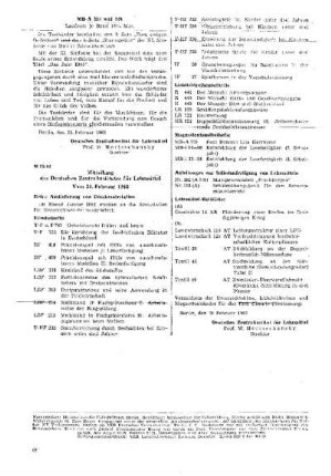 Mitteilung des Deutschen Zentralinstituts für Lehrmittel : 28/62 vom 20. Februar 1962 ; [Mitteilungen]