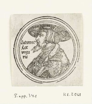 Medaillonbildnis König Ludwig von Ungarn