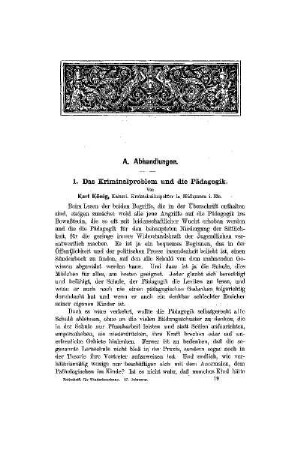 Das Kriminalproblem und die Pädagogik