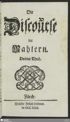 3.1722: Die Discourse der Mahlern