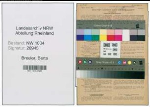 Entnazifizierung Berta Breuler , geb. 17.02.1904 ()
