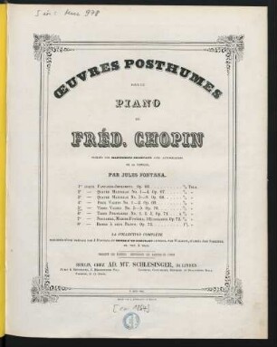 Livr. 5: Trois valses : no. 3/5., op. 70