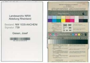 Entnazifizierung Josef Giesen , geb. 19.10.1920 (Angestellter)