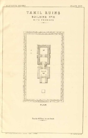 Plate XXIII. Tamil ruins. Building No. 11. With premises. Plan.