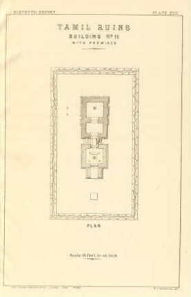 Plate XXIII. Tamil ruins. Building No. 11. With premises. Plan.