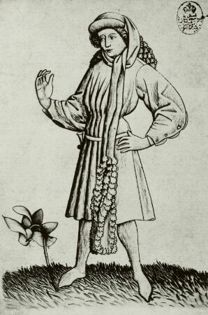Spielkarte Blumenbube oder -unter (A)