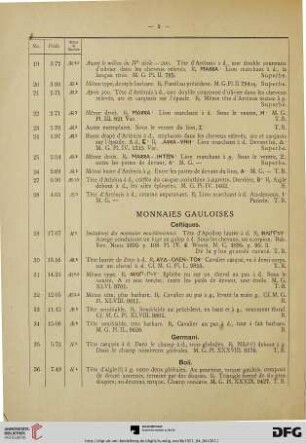Monnaies Gauloises (Nr. 29-36)