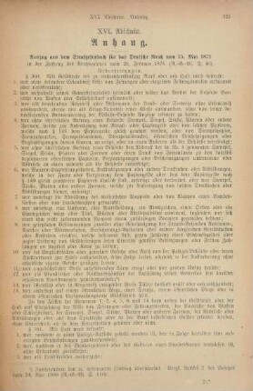 XVI. Abschnitt. Anhang
