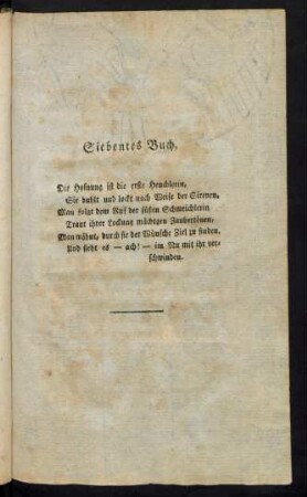 Siebentes Buch.