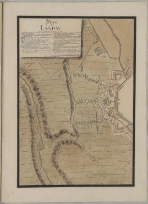 Plan de Landau avec l' Attaque francoise l' an. 1703.