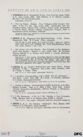 I. Deutsche Literatur (Nr. 1-541)