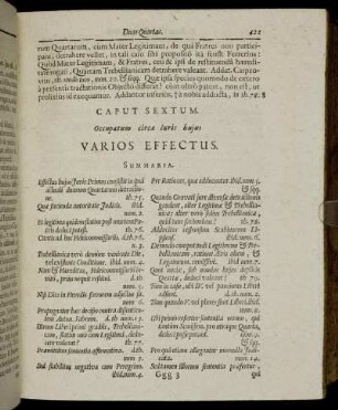 Caput Sextum. Occupatum circa Iuris hujus Varios Effectus.