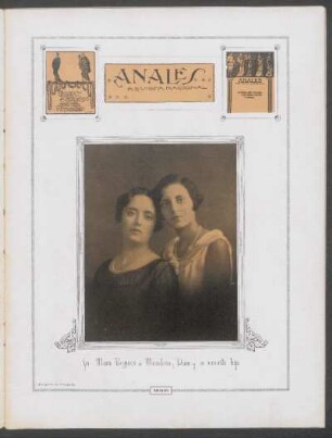 [Fotografía de] Sra. Maria Regusci de Mendoza y Duran y su señorita hija